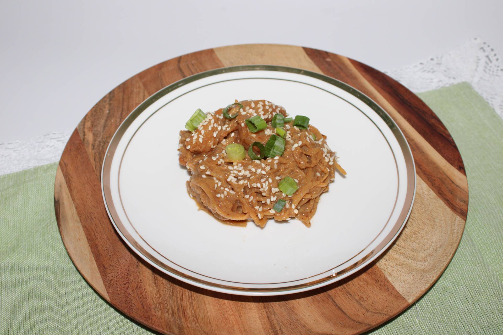 Shrimp Lo Mein with Heart of Palm Noodles and a Vegan Sugar Free Asian Sauce - Low Carb