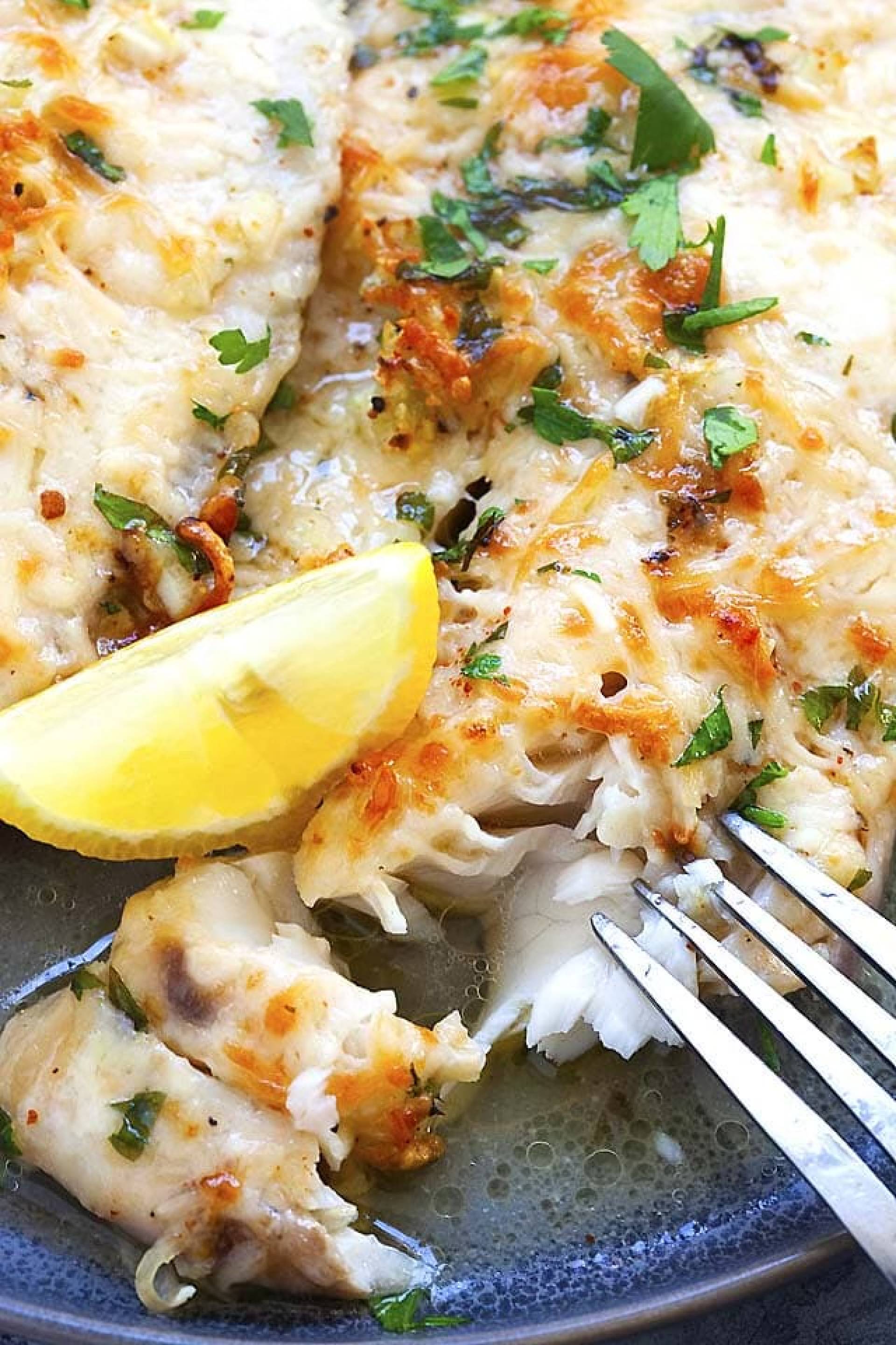 Baked Tilapia, Garlic Mashed Parsnips and Broccoli Crowns - Low Fat