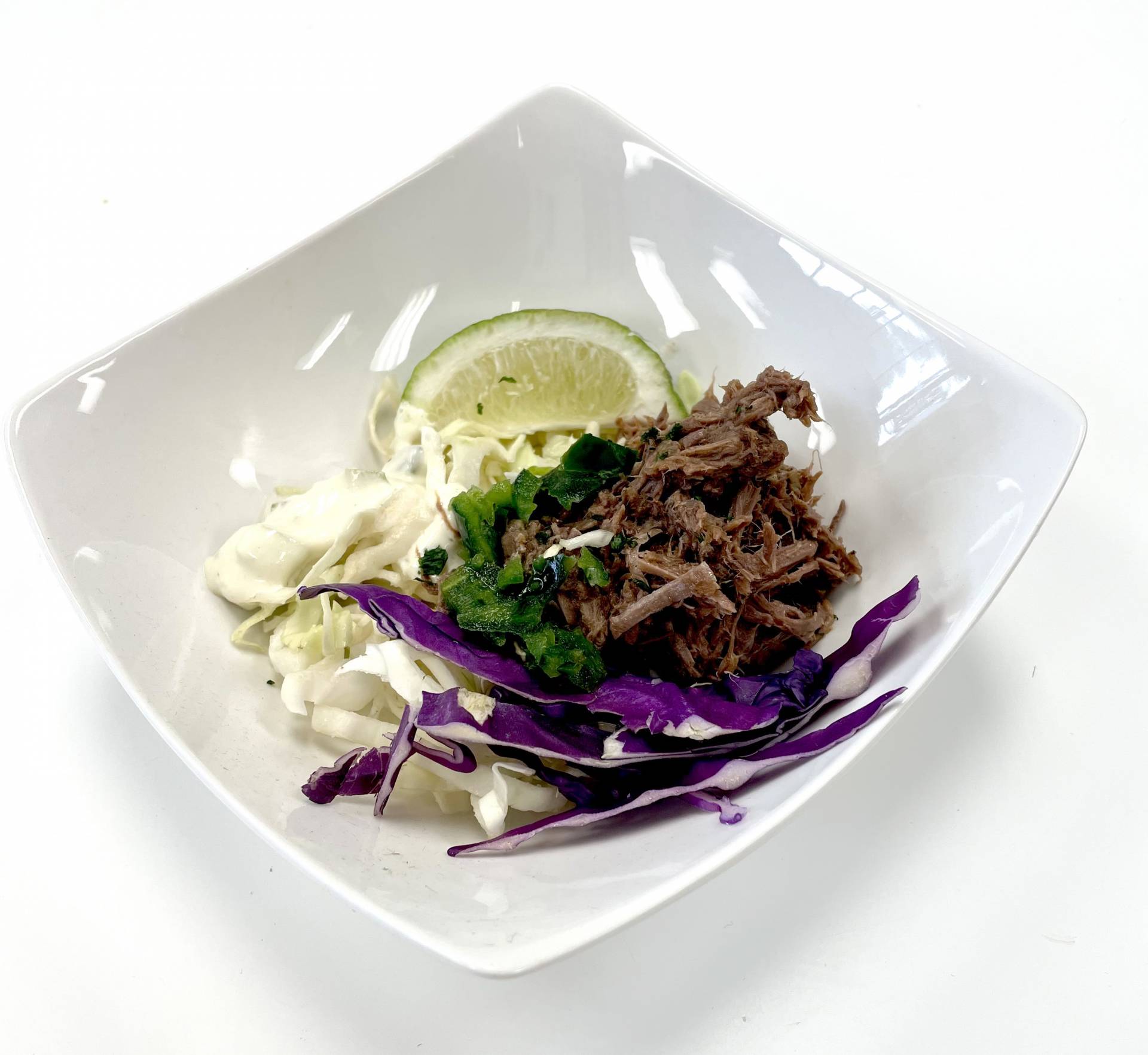 Chile Shredded Beef Cabbage Bowl - Low Fat