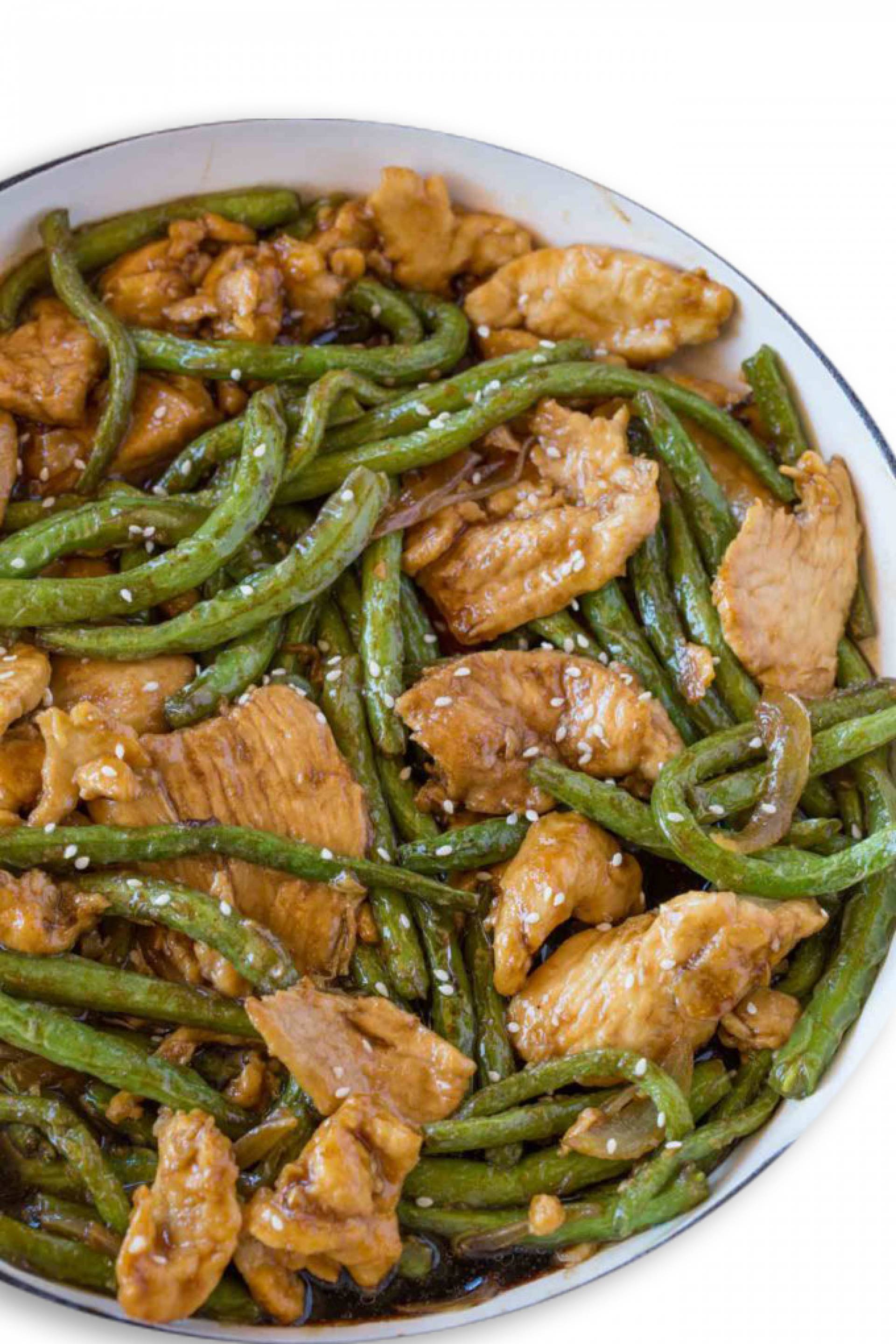 Teriyaki Chicken with Hawaiian Glaze and Green Beans - Keto