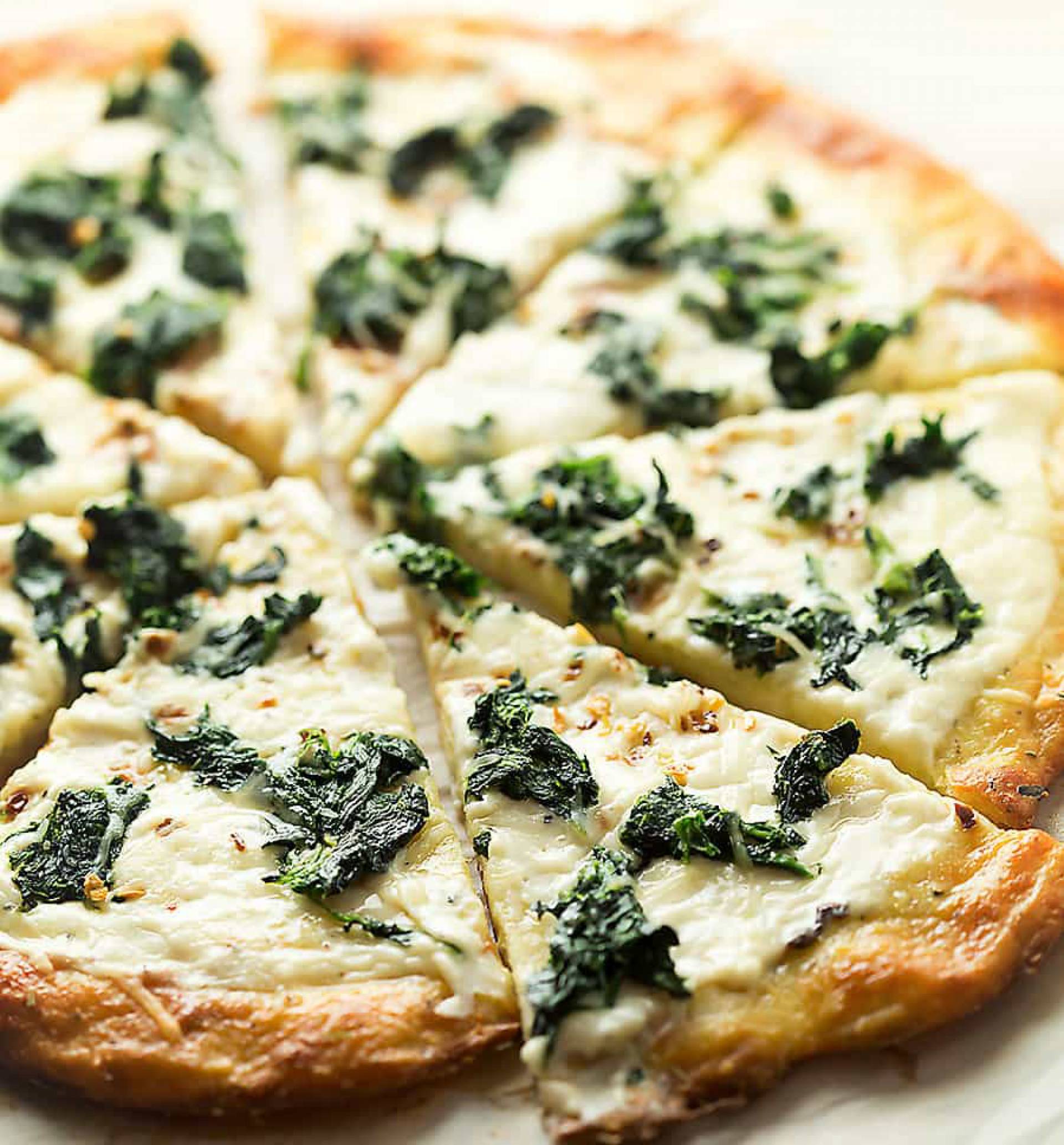 Spinach Florentine Pizza - Low Fat