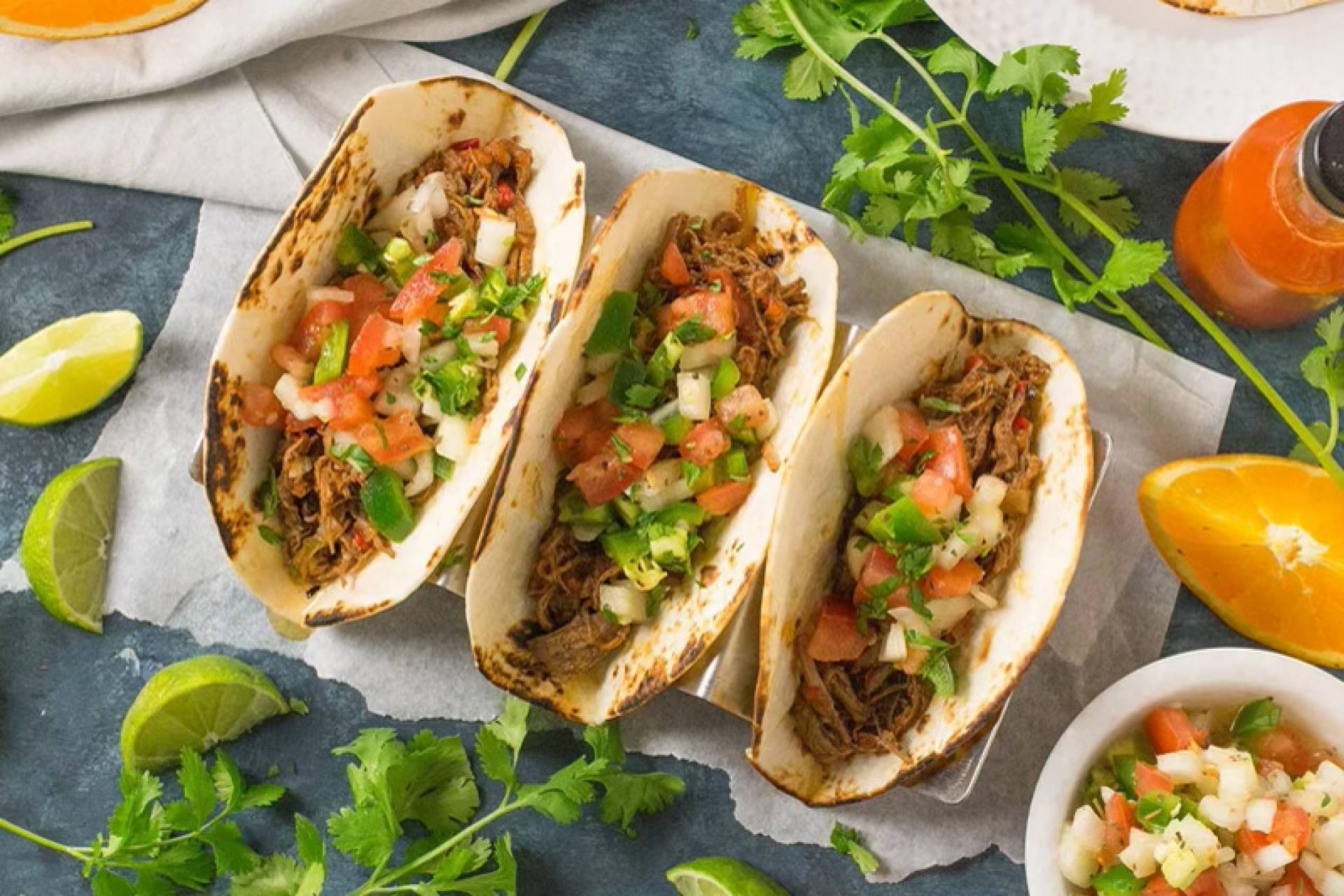 Cuban Style Shredded Beef Tacos - Paleo