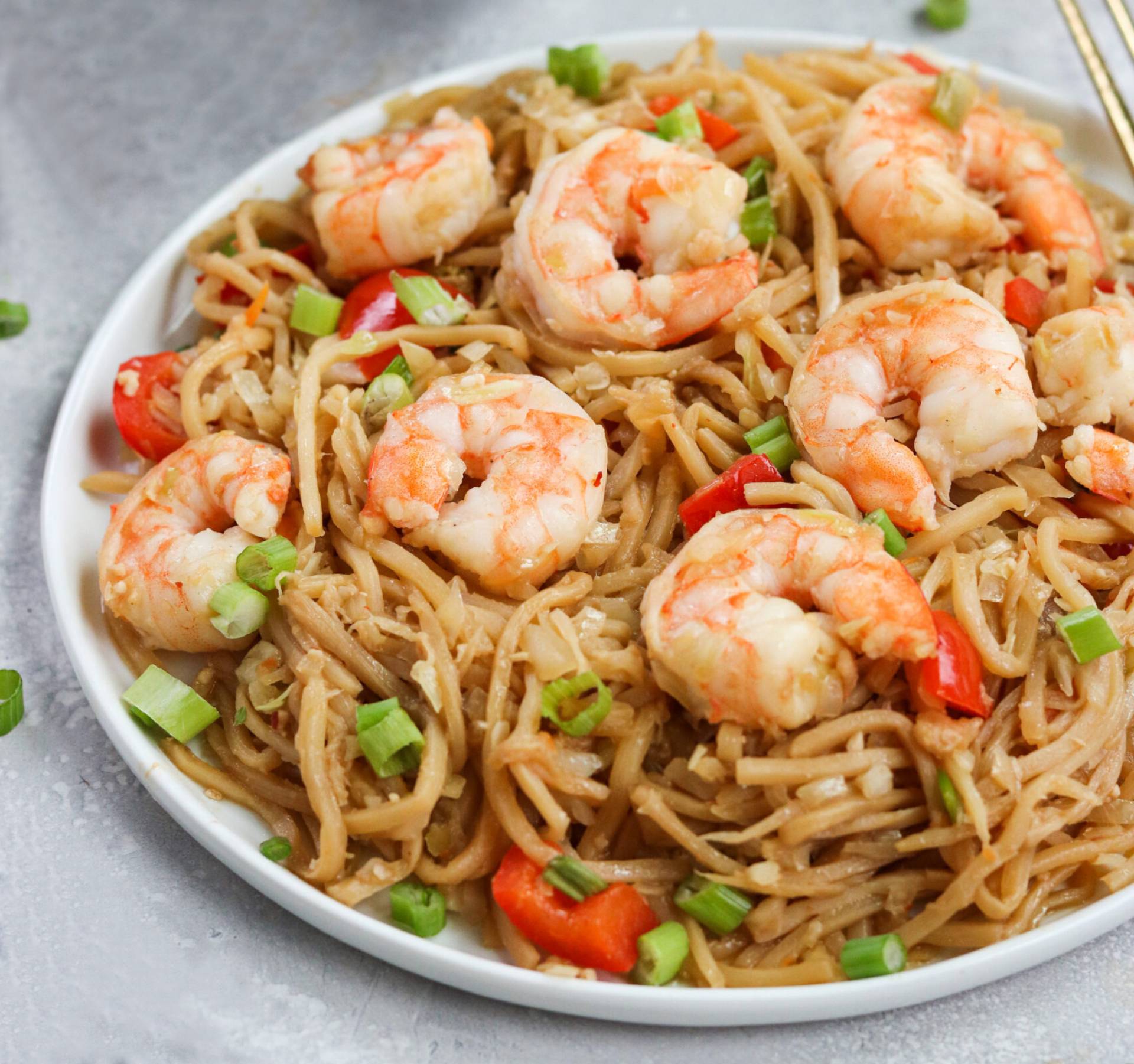 Vegetable Shrimp Lo Mein - Keto