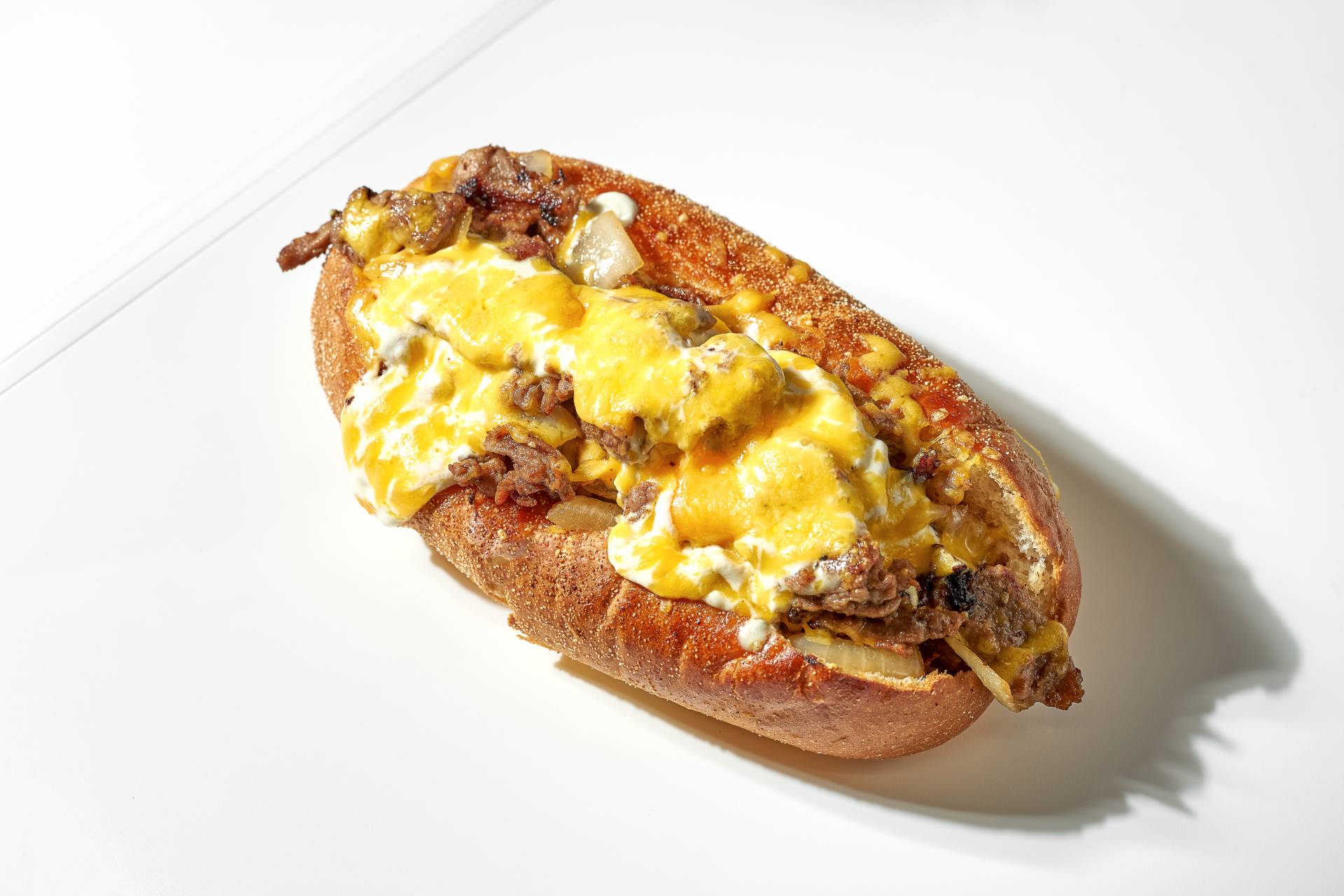 Philly Cheesesteak on a Bun - Low Fat