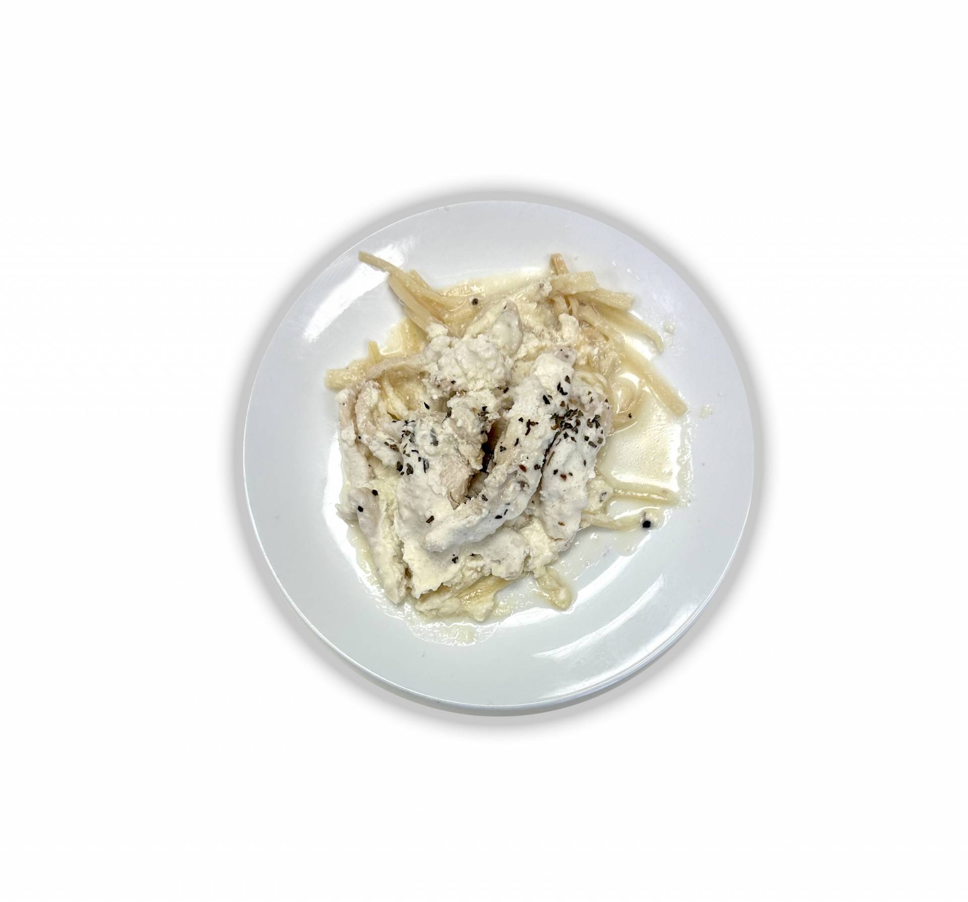 Chicken Alfredo with Heart of Palm Noodles - Low Carb