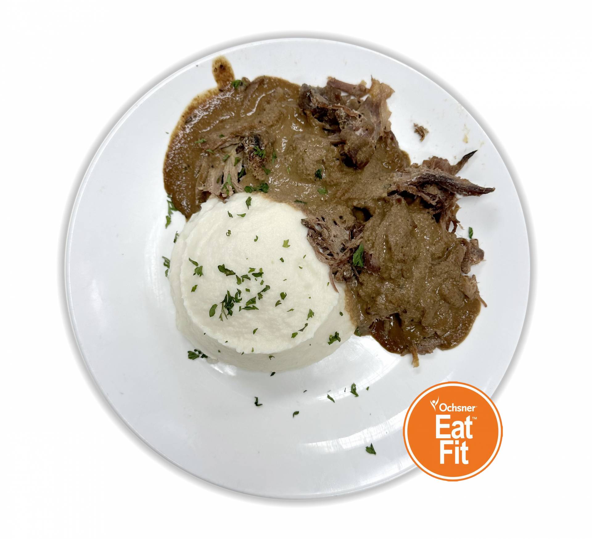 Roast Beef with Brown Gravy and Cauliflower Mashed Potatoes - Keto