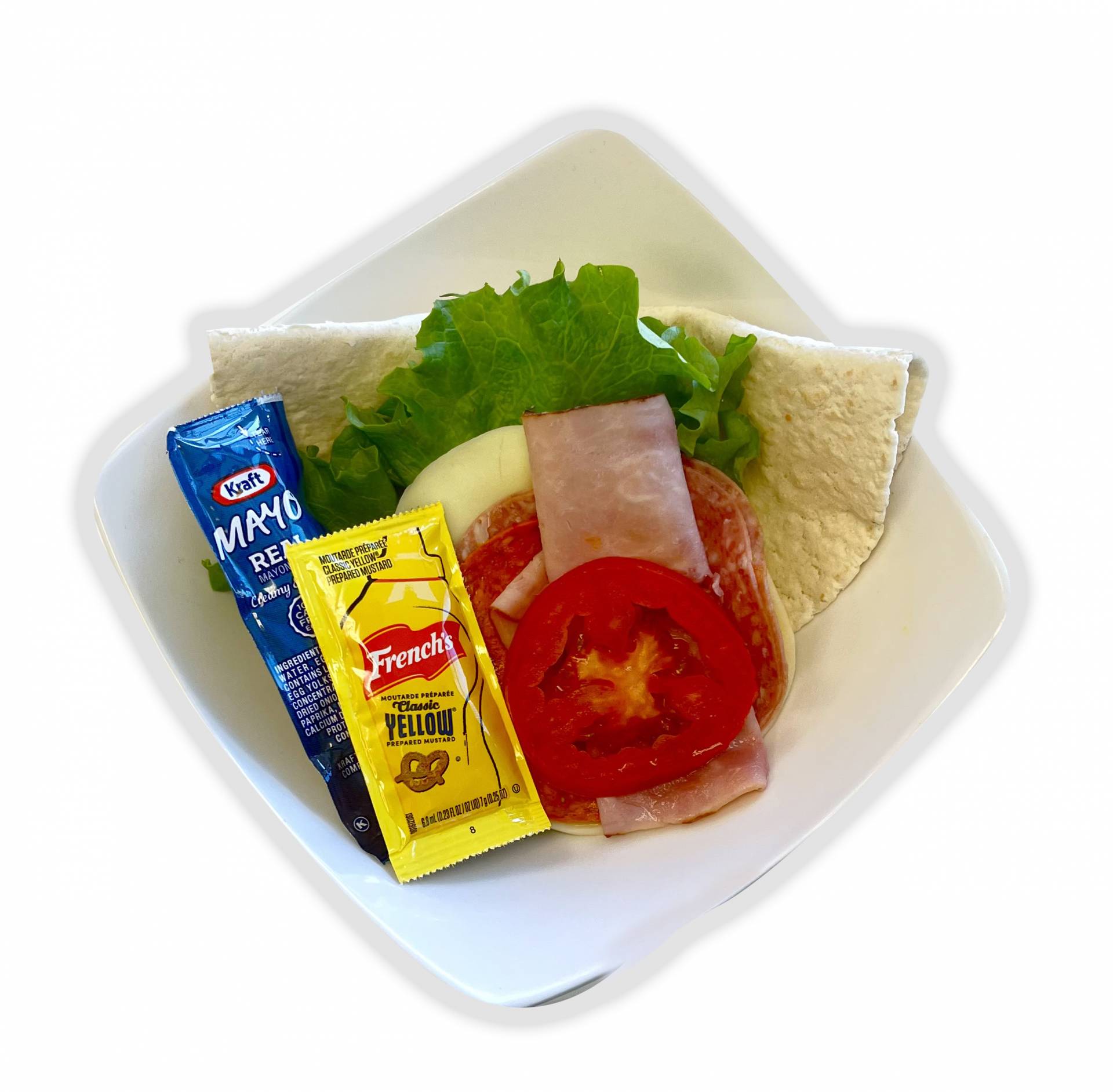 Italian BLT Wraps with Cassava Chips - Low Fat