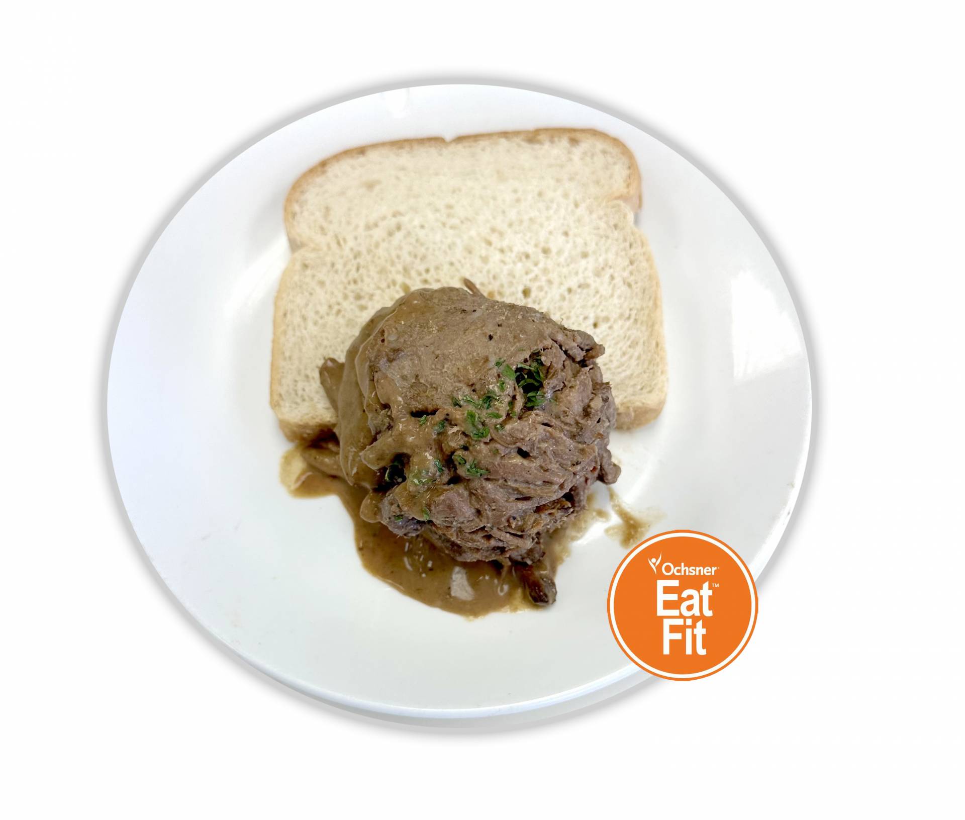 Sirloin Roast Sandwich with Brown Gravy on 1 Net Carb Bread - Low Fat