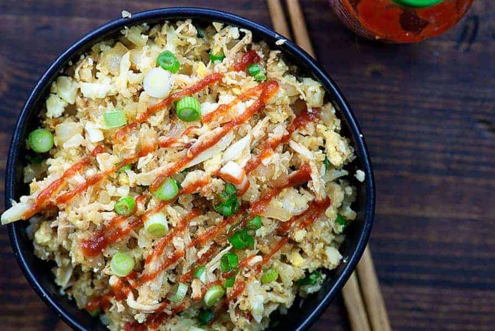 Chicken Fried Cauliflower Rice Bowl - Low Fat