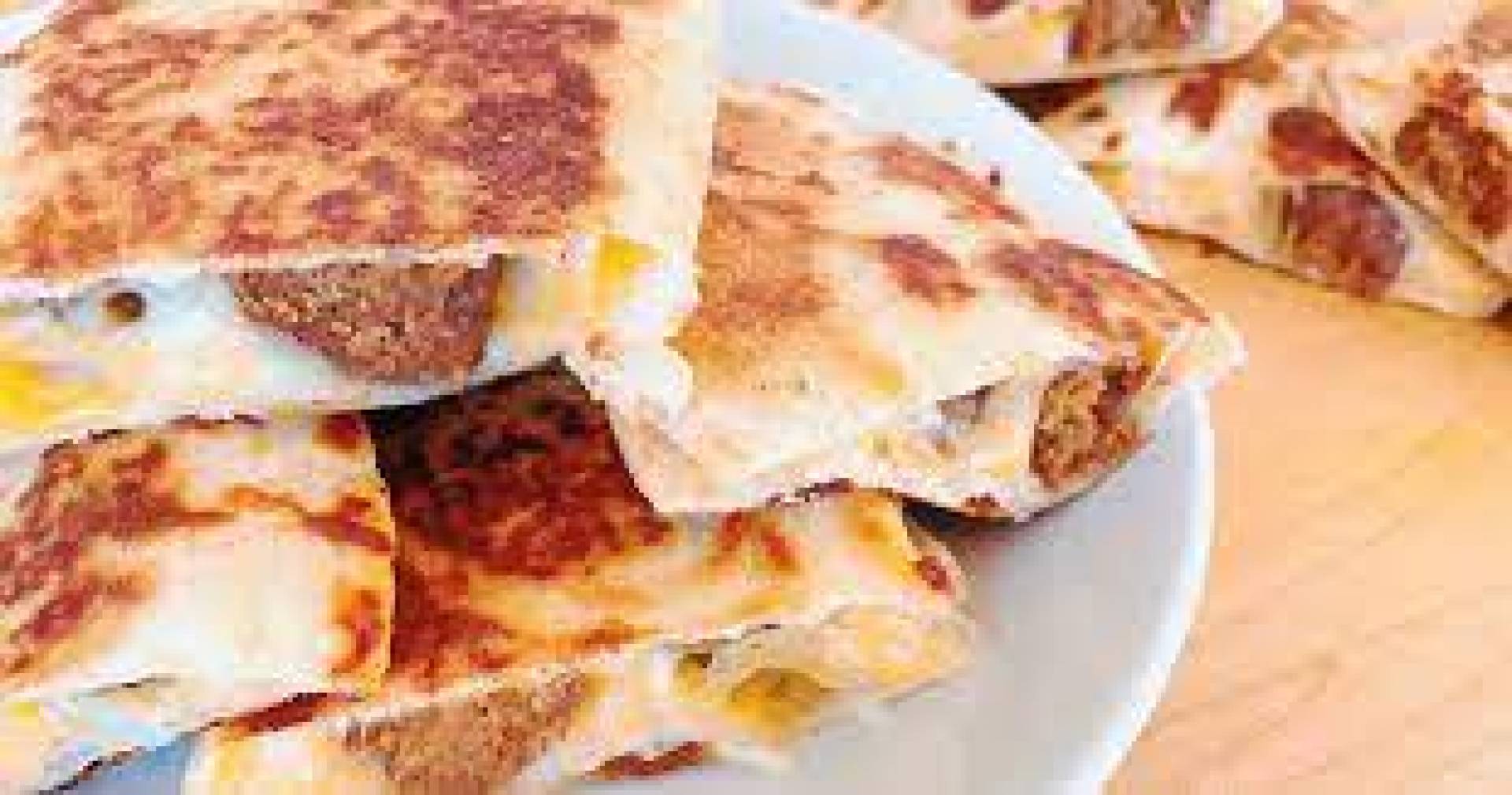 Meatball Quesadilla on 0 Net Carb Tortillas with Premium Marinara and Provolone - Low Fat