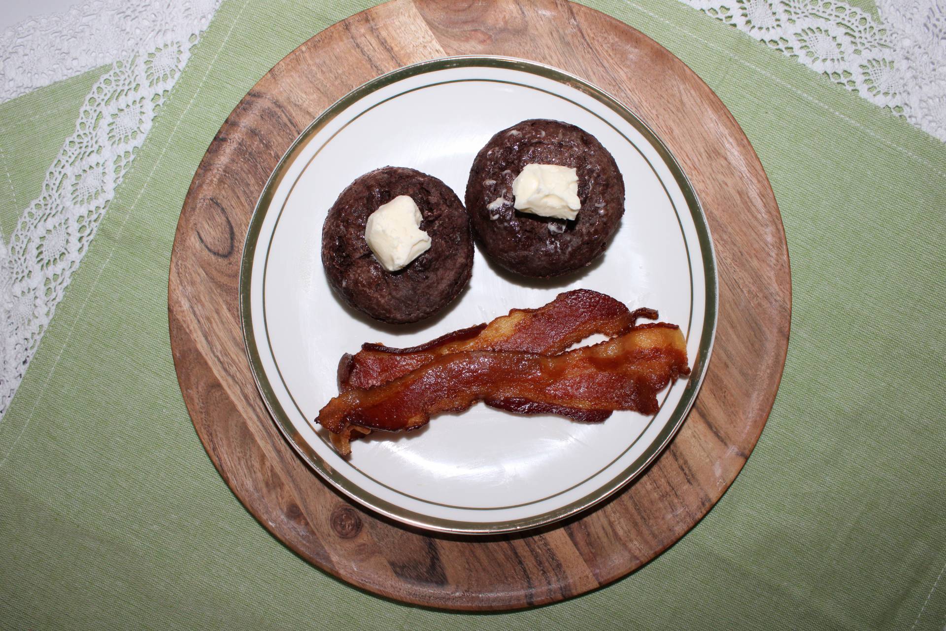 Chocolate muffin with Bacon