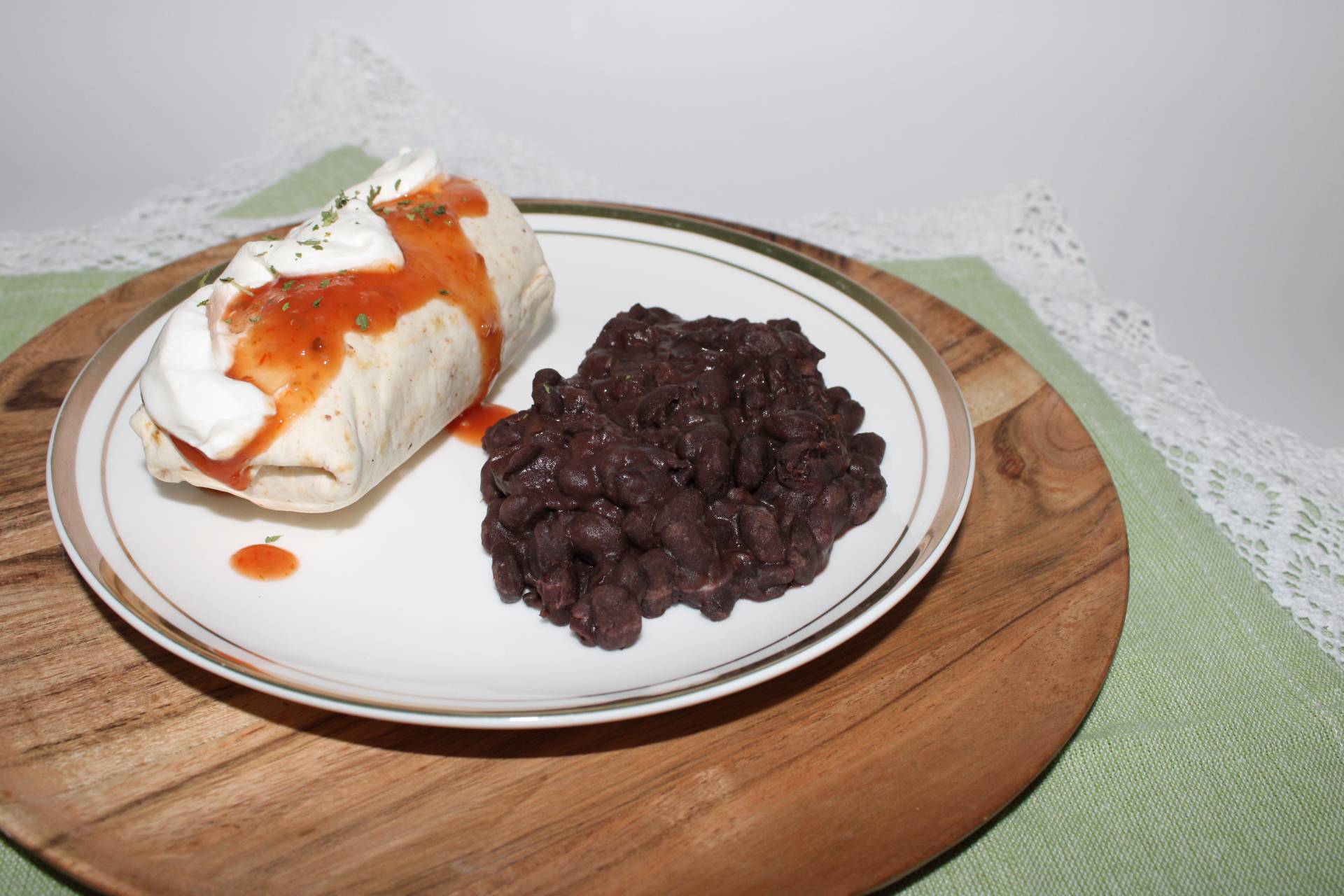 Chicken Taco with Baked Black Beans